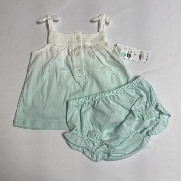 Carter's 3 piece Ombre Tank Tops and Little Short Set Baby Girl Size 6 Months - Picture 5 of 10